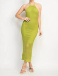 Halter Backless Bodycon Maxi Dress