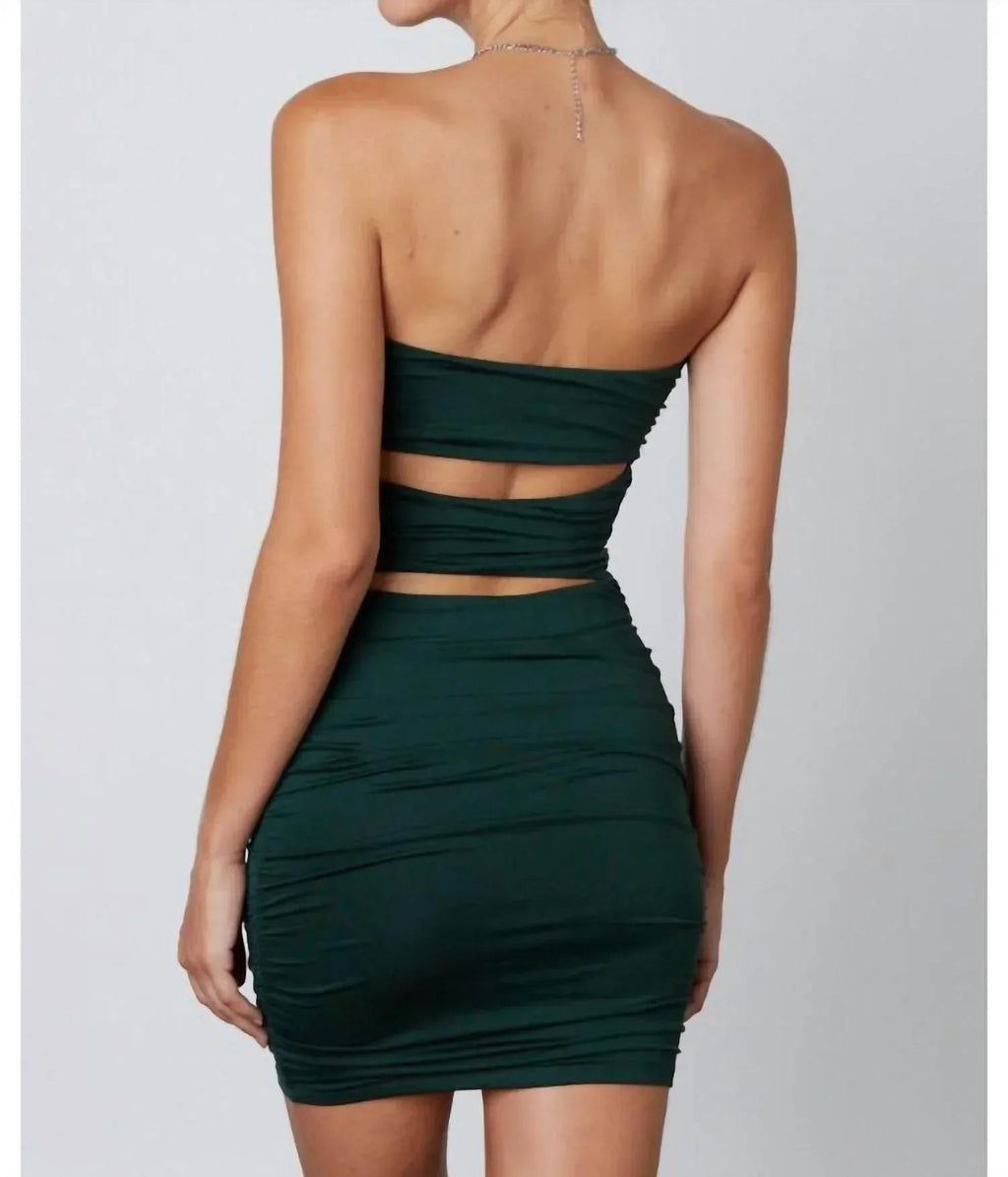 The Macy Strapless Cut Out Bodycon Mini Dress