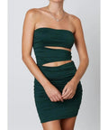 The Macy Strapless Cut Out Bodycon Mini Dress